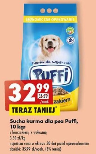 Biedronka Sucha karma dla psa Puffi, 10 kg oferta