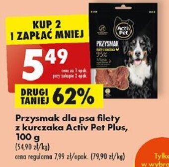 Biedronka Przysmak dla psa filety z kurczaka Activ Pet Plus, 100g oferta
