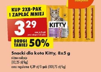 Biedronka Snacki dla kota Kitty, 8x5 g oferta