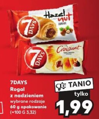 Kaufland 7DAYS Rogal z nadzieniem 60g oferta