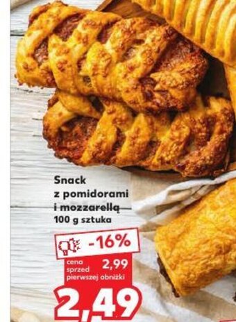 Kaufland Snack z pomidorami i mozzarellą 100 g oferta