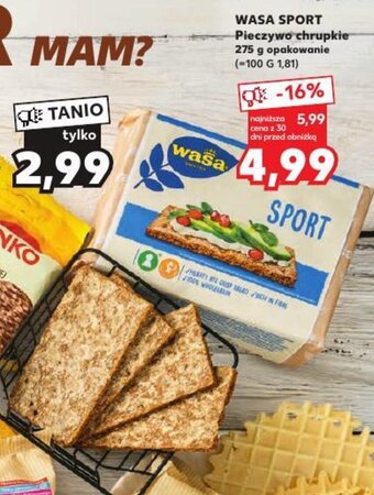Kaufland WASA SPORT Pieczywo chrupkie 275 g oferta