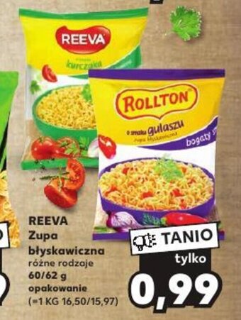 Kaufland REEVA Zupa błyskawiczna 60/62 g oferta