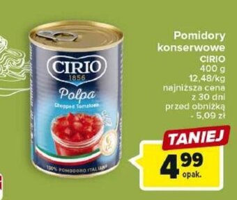 Carrefour Pomidory konserwowe CIRIO 400g oferta