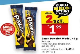 Twój Market Baton Pawełek Wedel, 45 g oferta
