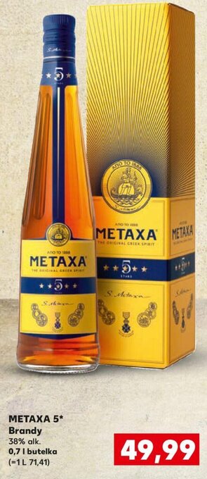 Kaufland Metaxa 5* Brandy 38% 0,7l oferta