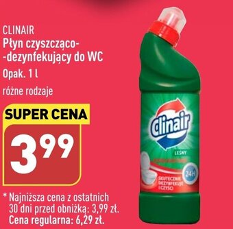 ALDI CLINAIR Płyn czyszcząco-dezynfekujący do WC 1l oferta