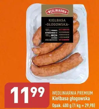 ALDI WĘDLINIARNIA PREMIUM Kiełbasa głogowska 400 g oferta