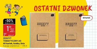 ZesZyt temAtycZny A5 60 kartek, kratka, linia