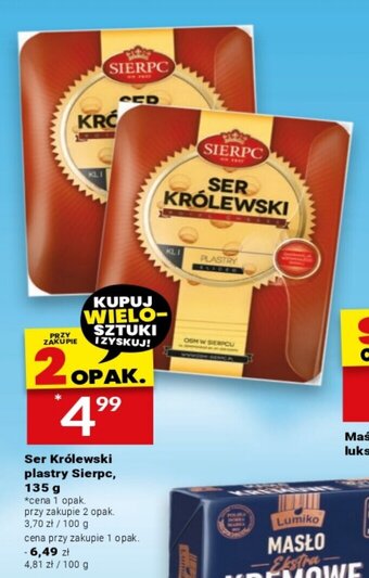 Twój Market Ser Królewski plastry Sierpc, 135 g oferta