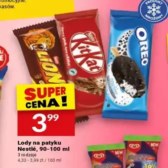 Twój Market Lody na patyku Nestlé, 90-100 ml oferta