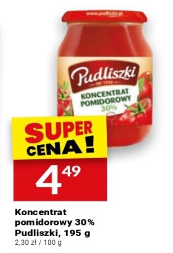 Twój Market Koncentrat pomidorowy 30% Pudliszki, 195 g oferta