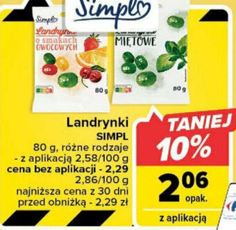 Carrefour Landrynki SIMPL 80g oferta