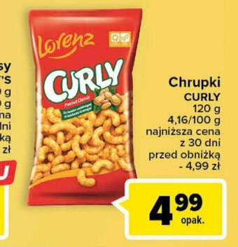 Carrefour Chrupki CURLY 120 g oferta