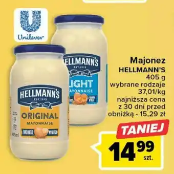 Carrefour Majonez HELLMANN'S 405g oferta