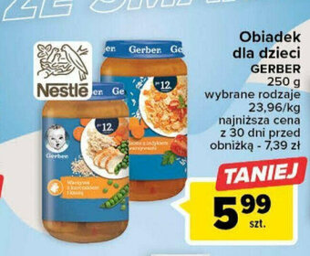 Carrefour Obiadek dla dzieci GERBER 250 g oferta