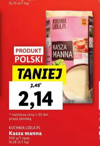 Lidl KUCHNIA LIDLA.PL Kasza manna 500g oferta