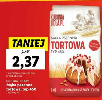 Lidl KUCHNIA LIDLA.PL Mąka pszenna tortowa, typ 450 1 kg/1 opak. oferta