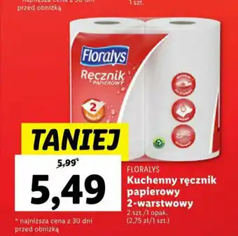 Lidl Floralys Kuchenny ręcznik papierowy 2-warstwowy 2 1 szt. oferta