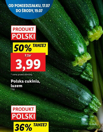 Lidl Polska cukinia, luzem 1 kg oferta
