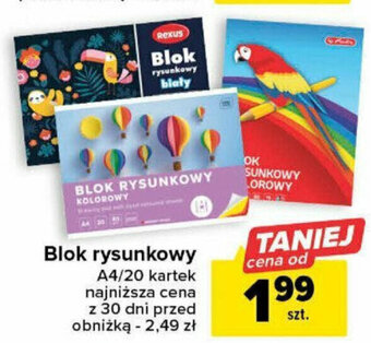 Carrefour Blok rysunkowy A4/20 kartek oferta