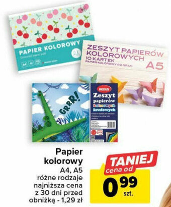 Carrefour Papier kolorowy A4, A5 oferta