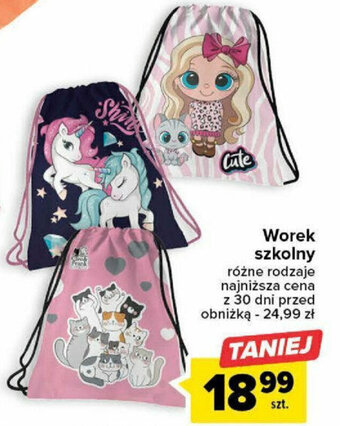Carrefour Worek szkolny oferta