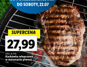 Lidl GRILL & FUN Karkówka wieprzowa w marynacie piwnej 1 kg oferta