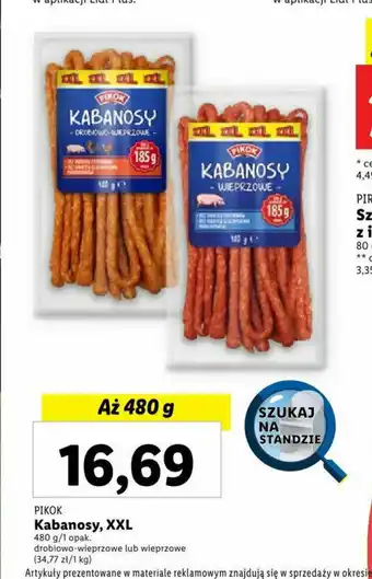 Lidl Pikok Kabanosy , XXL oferta