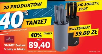 Lidl SMART Zestaw 5 noży w bloku oferta