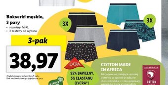 Lidl Bokserki męskie, 3 pary oferta