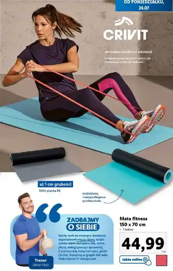 Lidl Mata fitness 150 x 70 cm oferta