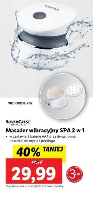 Lidl SILVERCREST Masażer wibracyjny SPA 2 w 1 oferta