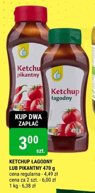 bi1 KETCHUP ŁAGODNY LUB PIKANTNY 470 g oferta
