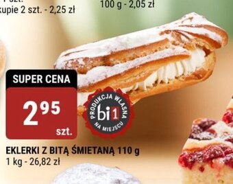 bi1 EKLERKI Z BITĄ ŚMIETANĄ 110 g oferta