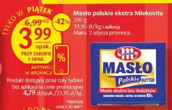 Delikatesy Centrum Masło polskie ekstra Mlekovita 200g oferta