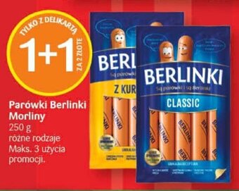 Delikatesy Centrum Parówki Berlinki Morliny 250g oferta