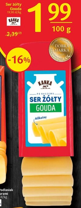 Delikatesy Centrum SER ŻÓŁTY GOUDA 100g oferta