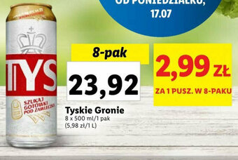 Lidl Tyskie Gronie 8 x 500 ml oferta
