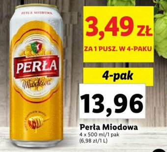 Lidl Perła Miodowa 4x500ml oferta