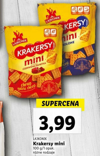 Lidl LAJKONIK Krakersy mini 100 g oferta