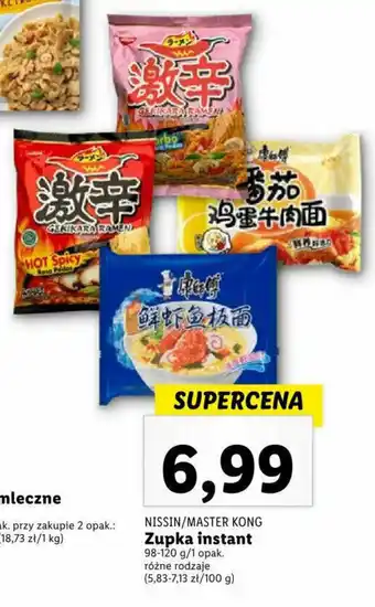 Lidl NISSIN/MASTER KONG Zupka instant 98-120 g/1 opak. oferta