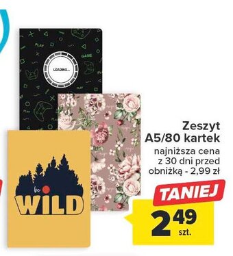Carrefour Market Zeszyt a5 80 k oferta