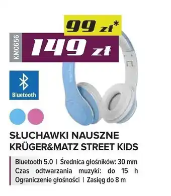 Rebel Electro Słuchawki nauszne Kruger&Matz Street Kids oferta