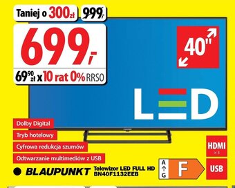 Media Expert Blaupunkt Telewizor LED FULL HD BN40F1132EEB 40" oferta