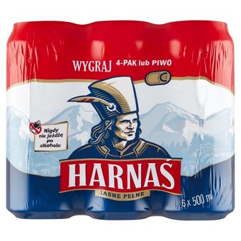 Polomarket Harnaś piwo jasne pełne 6 x 500 ml oferta