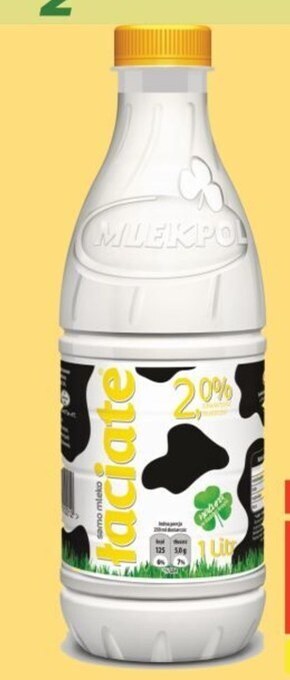 Społem Łaciate mleko świeże 2,0 % 1 l oferta