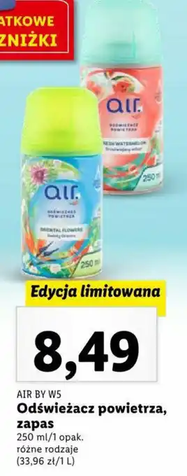 Lidl AIR BY W5 Odświeżacz powietrza, zapas 250ml oferta