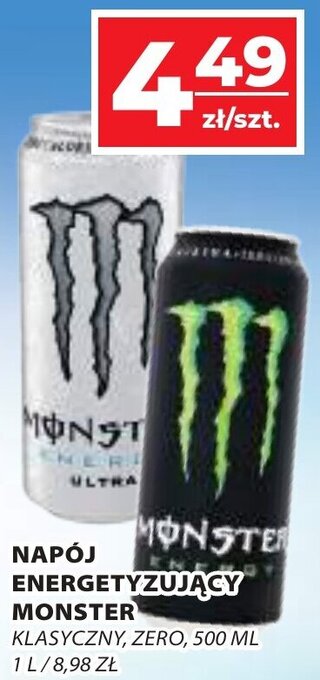 Top Market NAPÓJ ENERGETYZUJĄCY MONSTER 500ml oferta