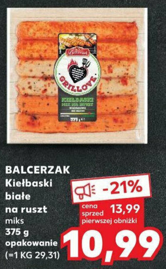 Kaufland BALCERZAK Kiełbaski białe na ruszt 375 g oferta